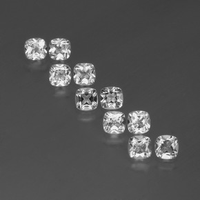 Clear White Topazio Gem - 0.5ct Taglio a cuscino (ID: 386516)