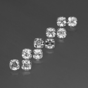 5.04 ctw White Topaz Stones, Natural Topaz in Cushion-Cut Shape for Sale
