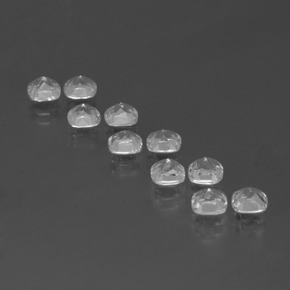 Topaz Gemstones in 4.6 x 4.5 mm Size for Sale, Topaz Stones in Clear White Color