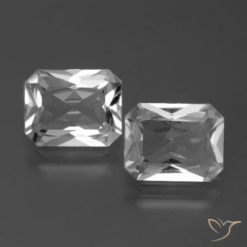 6.61 ct White Topaz, 10.1 x 7.9 mm Octagon Cut From Brazil, Photo A