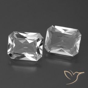 6.61 ctw White Topaz Stones, Natural Topaz in Octagon Facet Shape for Sale