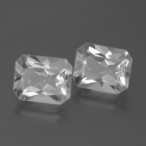7.43 ctw White Topaz Stones, Natural Topaz in Octagon Facet Shape for Sale