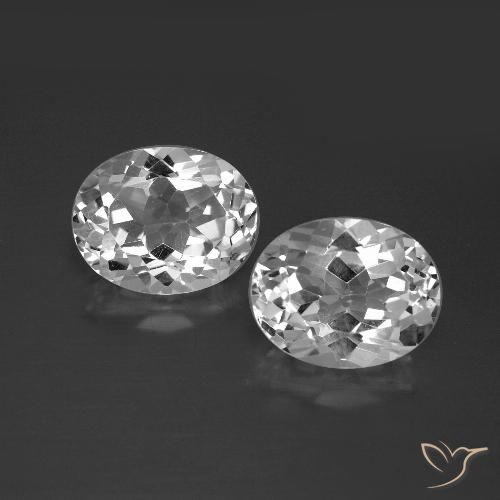 7.09 ct White Topaz, 10.2 x 8.1 mm Oval Cut From Brazil, Photo A