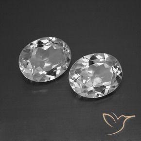 6.46 ctw White Topaz Stones, Natural Topaz in Oval Facet Shape for Sale