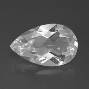 Белый Топаз Камень - 7.9ct Фасетная Груша (ID: 387006)