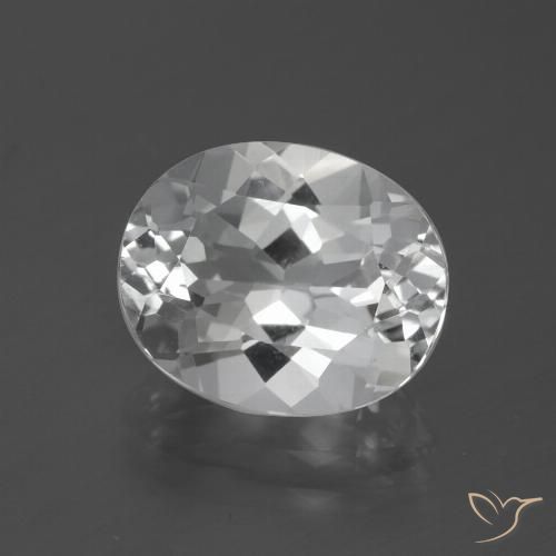 5.64ct Natural Clear White Topaz, Oval, VVS