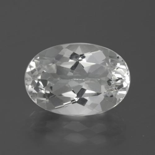 Weiß Topas Edelstein - 5.5ct Oval facettiert (ID: 387077)