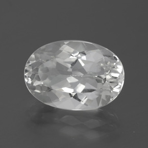 5.51 ct White Topaz Stone, Natural Topaz in Oval Facet Shape for Sale