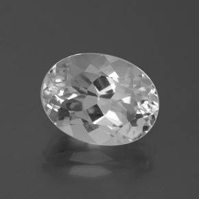 Clear White Топаз Камень - 5.5ct Фасетный Овал (ID: 387128)