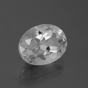 5.51 ct White Topaz Stone, Natural Topaz in Oval Facet Shape for Sale