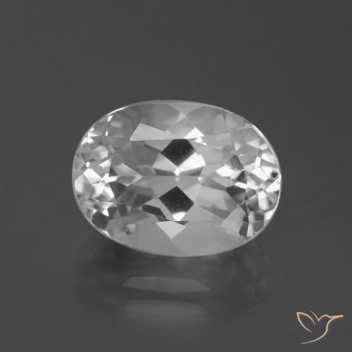 5.21ct Natural Clear White Topaz, Oval, VVS-VS