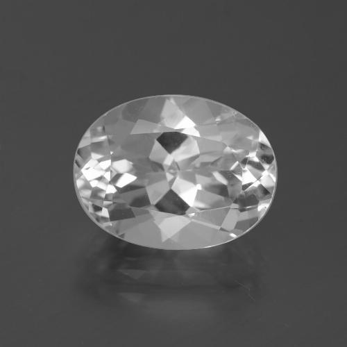 Белый Топаз Камень - 5.2ct Фасетный Овал (ID: 387133)