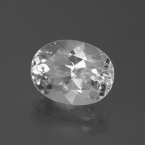5.20 ct White Topaz Stone, Natural Topaz in Oval Facet Shape for Sale
