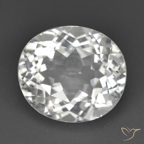 5.46ct Natural White Topaz, Oval, VVS-VS