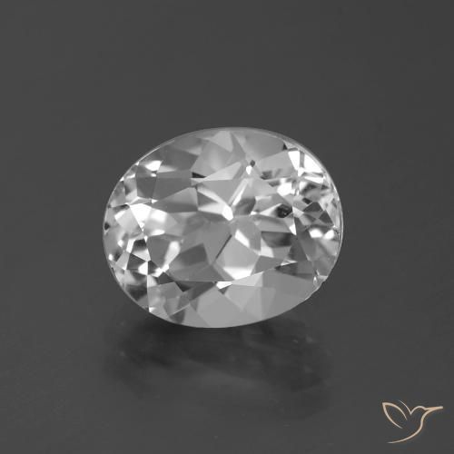 5.05ct Natural Clear White Topaz, Oval, VVS