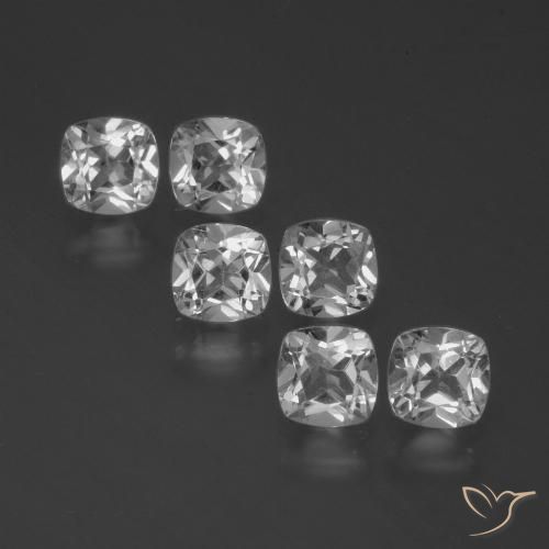 3.33ctw Natural Clear White Topaz, Cushion, VVS-VS