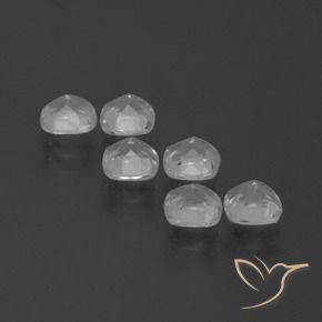 Topaz Gemstones in 4.6 x 4.6 mm Size for Sale, Topaz Stones in Clear White Color