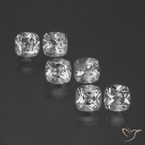 3.19ctw Natural Clear White Topaz, Cushion, VVS-VS