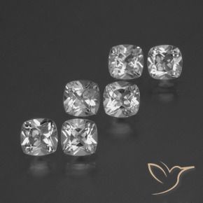 3.19 ctw White Topaz Stones, Natural Topaz in Cushion-Cut Shape for Sale
