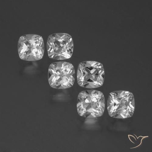 3.29ctw Natural Clear White Topaz, Cushion, VVS-VS