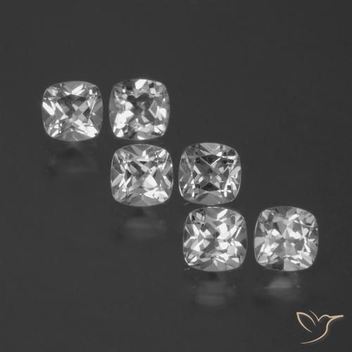 3.11ctw Natural Clear White Topaz, Cushion, VVS-VS