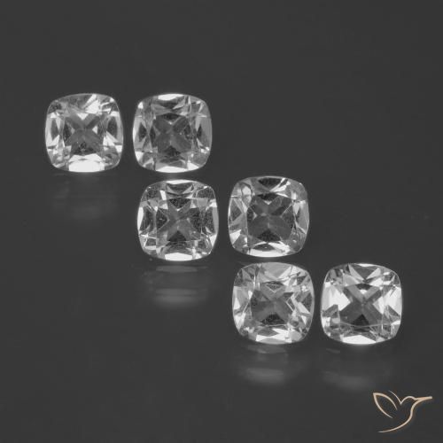 2.60ctw Natural Clear White Topaz, Cushion, VVS-VS, Photo A