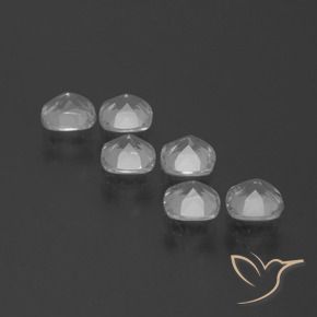 Topaz Gemstones in 4.6 x 4.6 mm Size for Sale, Topaz Stones in Clear White Color