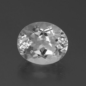 Белый Топаз Камень - 6.3ct Фасетный Овал (ID: 387279)