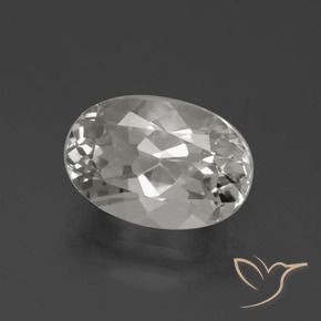 4.58 ct White Topaz Stone, Natural Topaz in Oval Facet Shape for Sale