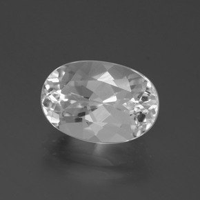 4.86 ct White Topaz Stone, Natural Topaz in Oval Facet Shape for Sale