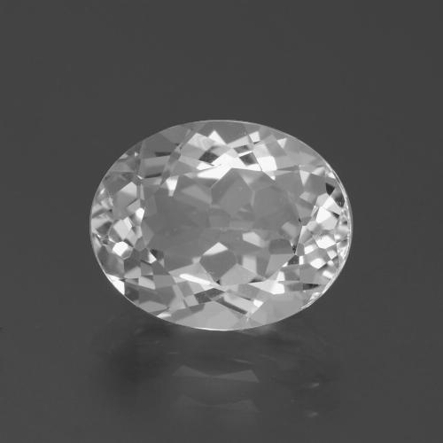 12.2 x 9.9mm Oval Facet White Topaz from Brazil, Weight of 5.9ct, Natural untreated Gemstone in VVS-VS Clarity, 1pc Topaz - Color: White, Mohs Hardness of 8 suitable for daily wear jewelry, Golden Stone, Photo A