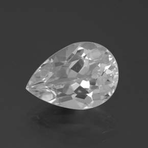 Белый Топаз Камень - 6.8ct Фасетная Груша (ID: 387372)
