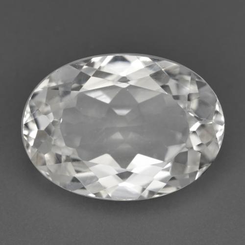 White Topaz Gem - 6.6ct Oval Facet (ID: 387373)