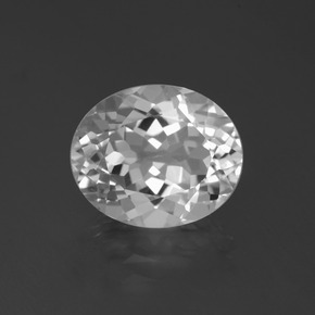 Clear White Топаз Камень - 6.2ct Фасетный Овал (ID: 387376)