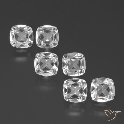 2.61ctw Natural Clear White Topaz, Cushion, VVS-VS
