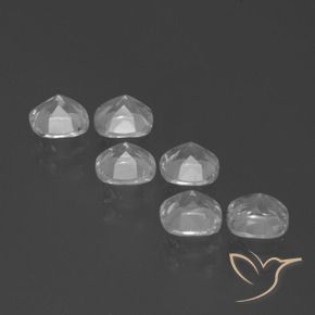Topaz Gemstones in 4.6 x 4.5 mm Size for Sale, Topaz Stones in Clear White Color