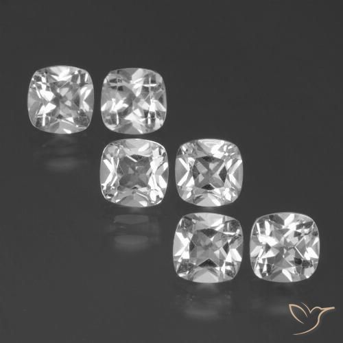 3.08ctw Natural Clear White Topaz, Cushion, VVS-VS