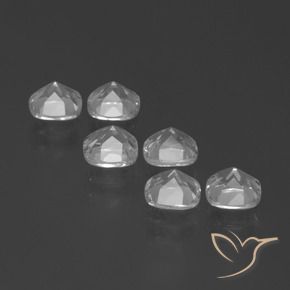 Topaz Gemstones in 4.6 x 4.6 mm Size for Sale, Topaz Stones in Clear White Color