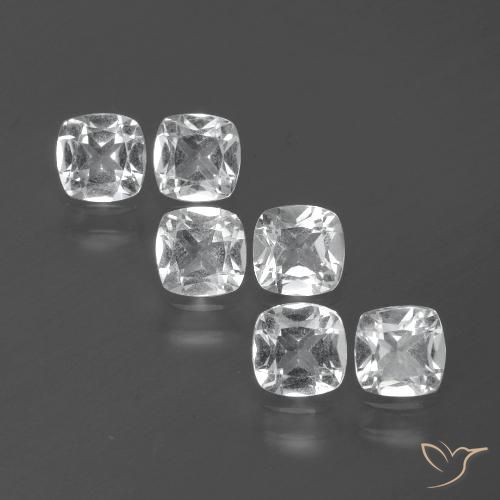 3.07ctw Natural Clear White Topaz, Cushion, VVS-VS
