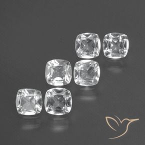 3.07 ctw White Topaz Stones, Natural Topaz in Cushion-Cut Shape for Sale