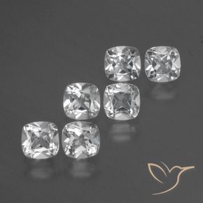 3.03 ctw White Topaz Stones, Natural Topaz in Cushion-Cut Shape for Sale