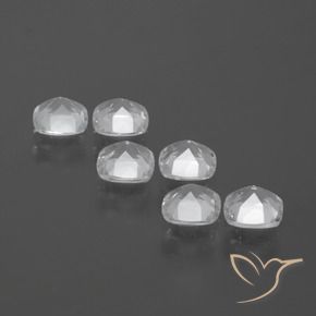 Topaz Gemstones in 4.6 x 4.6 mm Size for Sale, Topaz Stones in Clear White Color