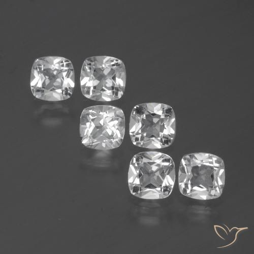 2.71ctw Natural Clear White Topaz, Cushion, VVS-VS