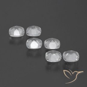 Topaz Gemstones in 4.6 x 4.5 mm Size for Sale, Topaz Stones in Clear White Color