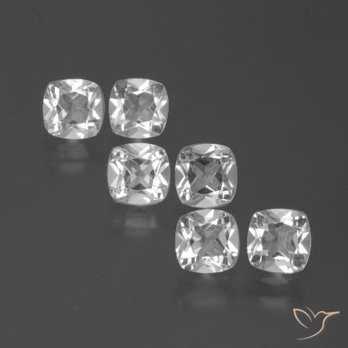 2.56ctw Natural White Topaz, Cushion, VVS-VS