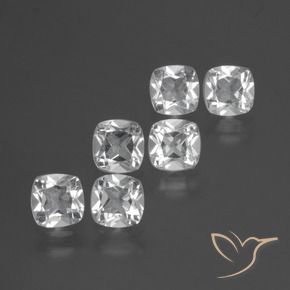2.56 ctw White Topaz Stones, Natural Topaz in Cushion-Cut Shape for Sale