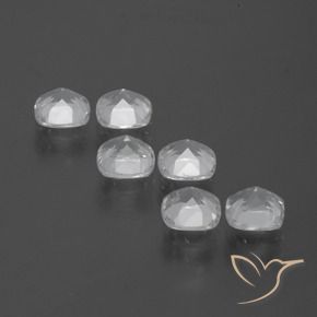 Topaz Gemstones in 4.6 x 4.6 mm Size for Sale, Topaz Stones in Clear White Color