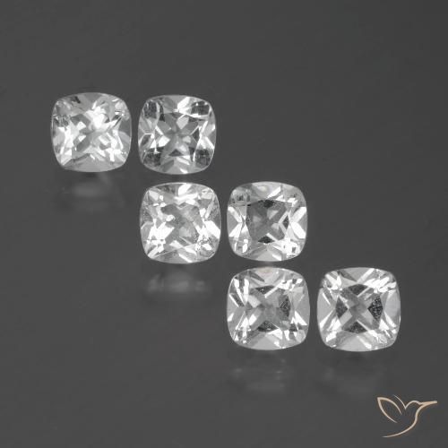 2.84ctw Natural Clear White Topaz, Cushion, VVS-VS