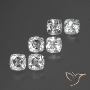 2.84 ctw White Topaz Stones, Natural Topaz in Cushion-Cut Shape for Sale