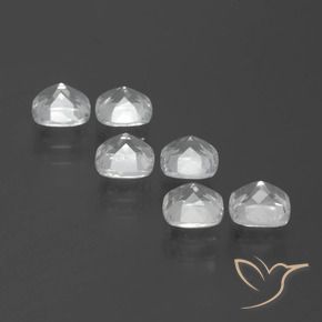 Topaz Gemstones in 4.6 x 4.5 mm Size for Sale, Topaz Stones in Clear White Color